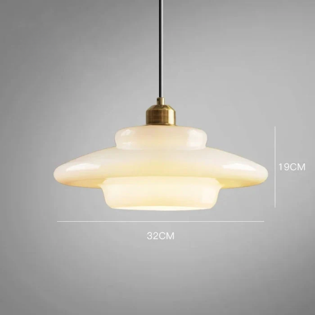 BowLift | White Glass Design Pendant Lamp