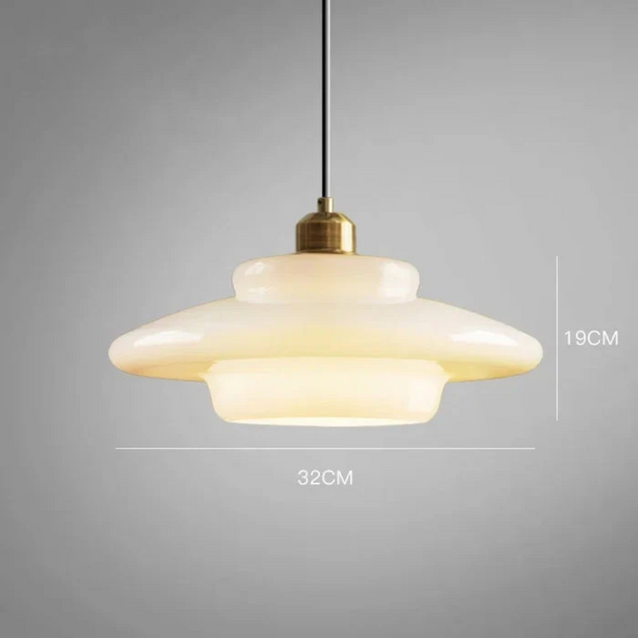 BowLift | White Glass Design Pendant Lamp
