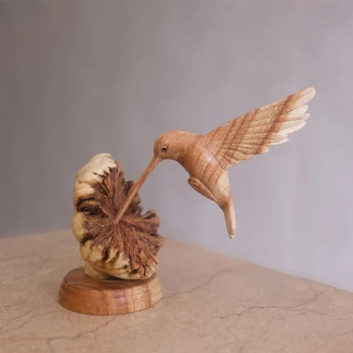 BowLift | Hummingbird Feeding on a Flower, Handmade Sculpture