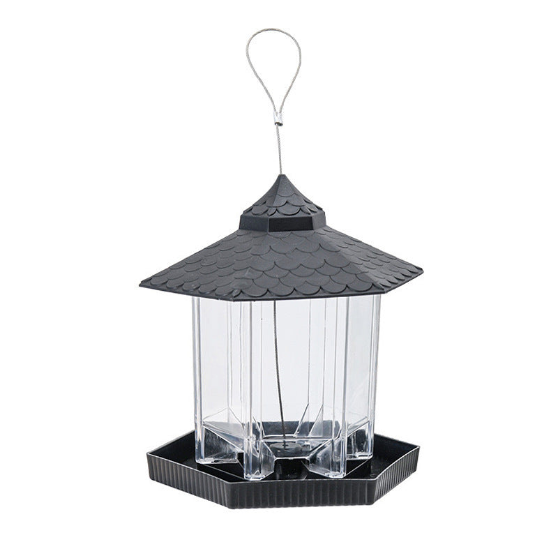 Automatic bird feeder with rain protection