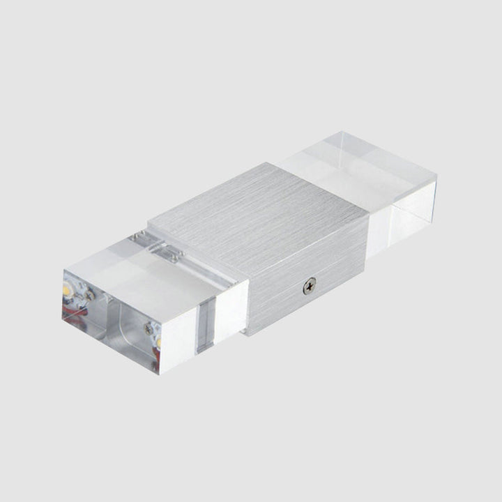 BowLift | Rectangular Acrylic LED Top and Bottom Wall Light Modern 1 Light Silver Wall Light in Warm/White Light