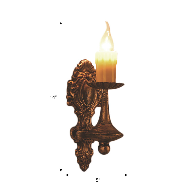 BowLift | A light wall lamp light industrial crackle glass vase shape lighting fixture in yellow, 3.5"/5"/14.5" wide