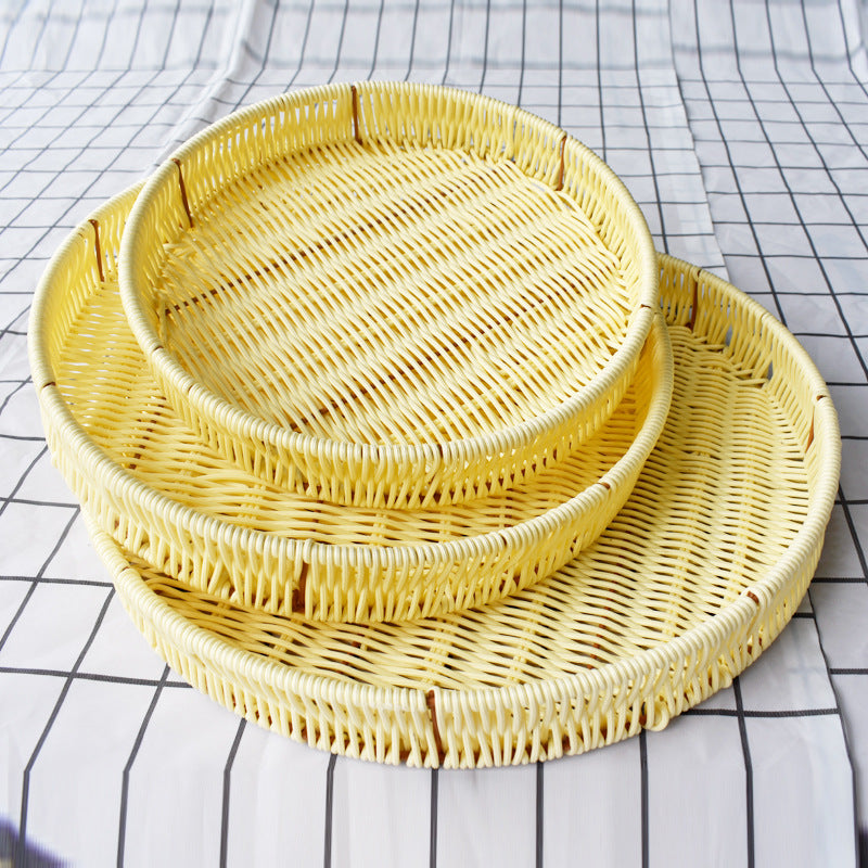Woven Round Serving Tray Bowlift