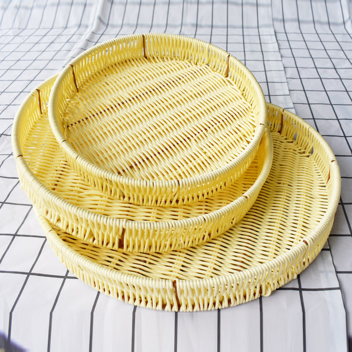 Woven Round Serving Tray Bowlift