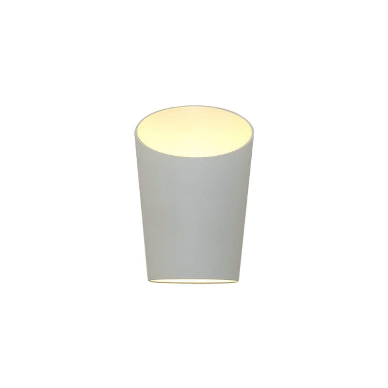 BowLift | Minimalistic Tube Metal Wall Lamp Integrated LED Wall Light in White for Bedroom, Warm/White Lighting