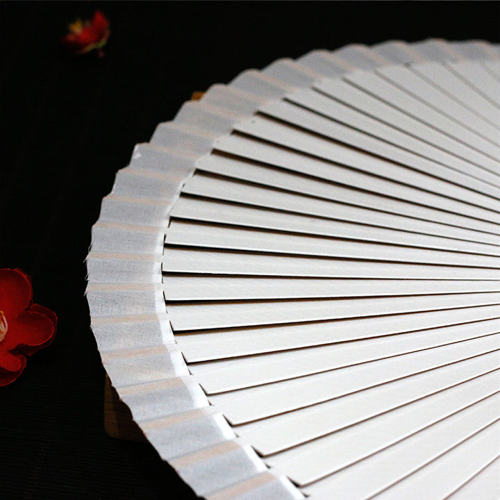 Ladies decorative hand fan with intricate flower painting Bowlift