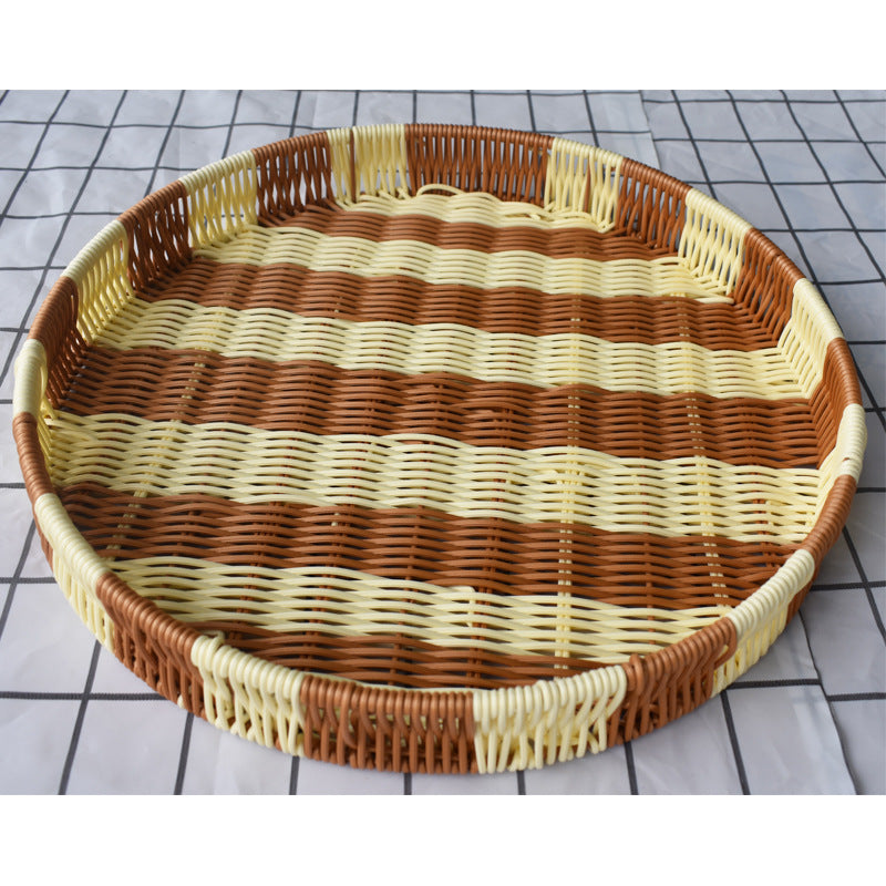 Woven Round Serving Tray Bowlift