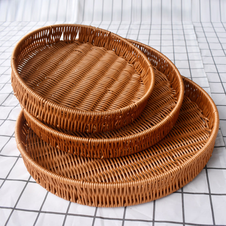 Woven Round Serving Tray Bowlift