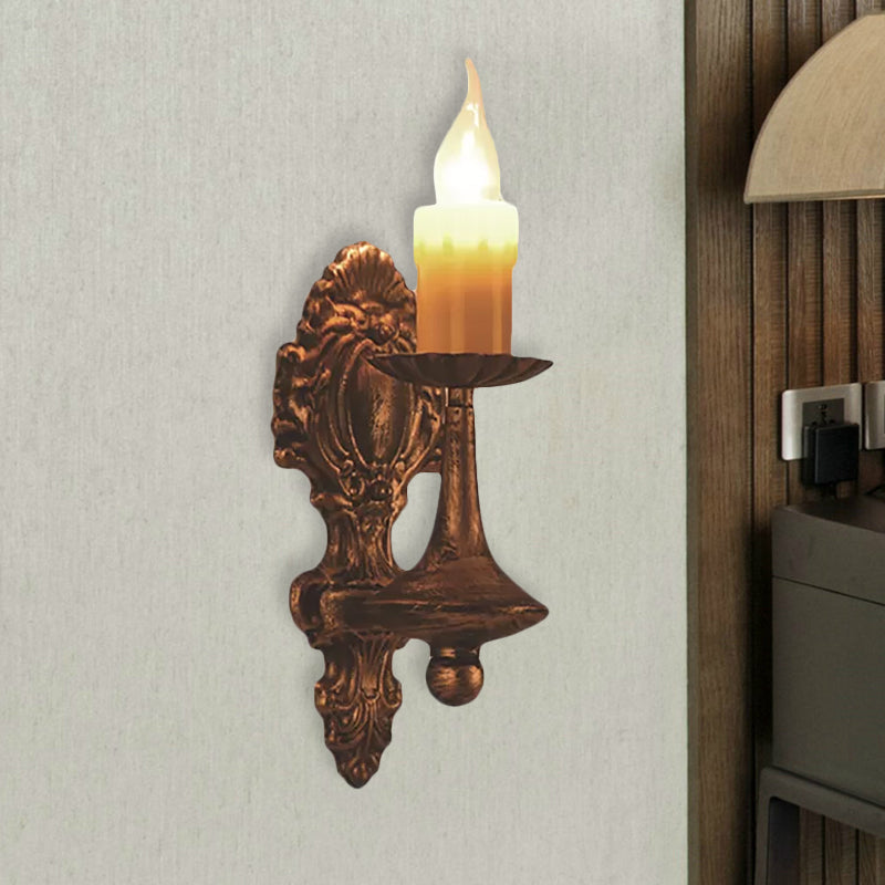 BowLift | A light wall lamp light industrial crackle glass vase shape lighting fixture in yellow, 3.5"/5"/14.5" wide