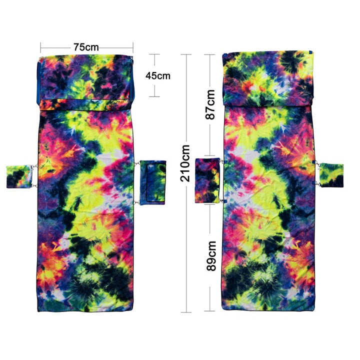 Lounge chair cushion with colorful tie-dye pattern Bowlift