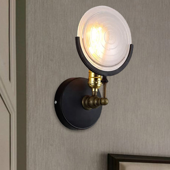 BowLift | 1 Light Wall Mounted Light with Clear Glass Plate Postmodern Wall Lighting for the Kitchen