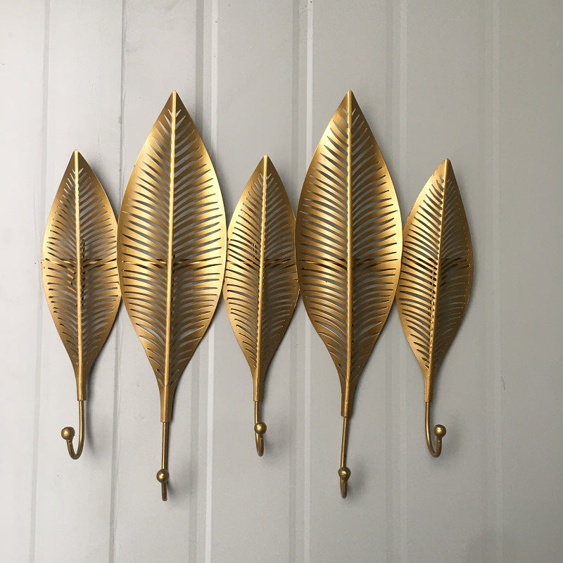 Decorative Leaf Wall Hook Rack Bowlift