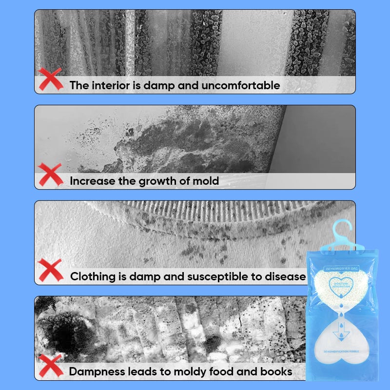 Hanging Interior Wardrobe Dehumidifier, Hanging Moisture Absorber Bags | Bowlift