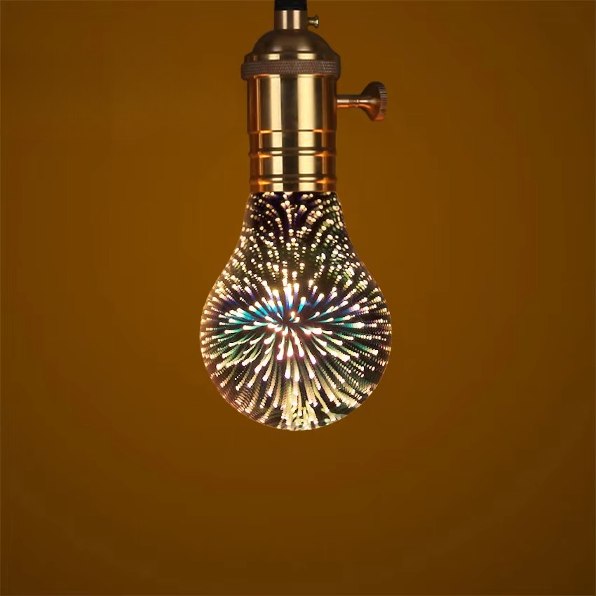 BowLift | 3D Starburst LED Bulb – Vintage Edison Firework Light – E27