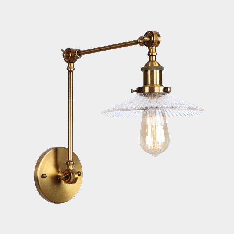 BowLift | Saucer Living Room Wall Light Rustic Style Prism Glass 1 Light Black/Silver/Bronze Wall Lamp