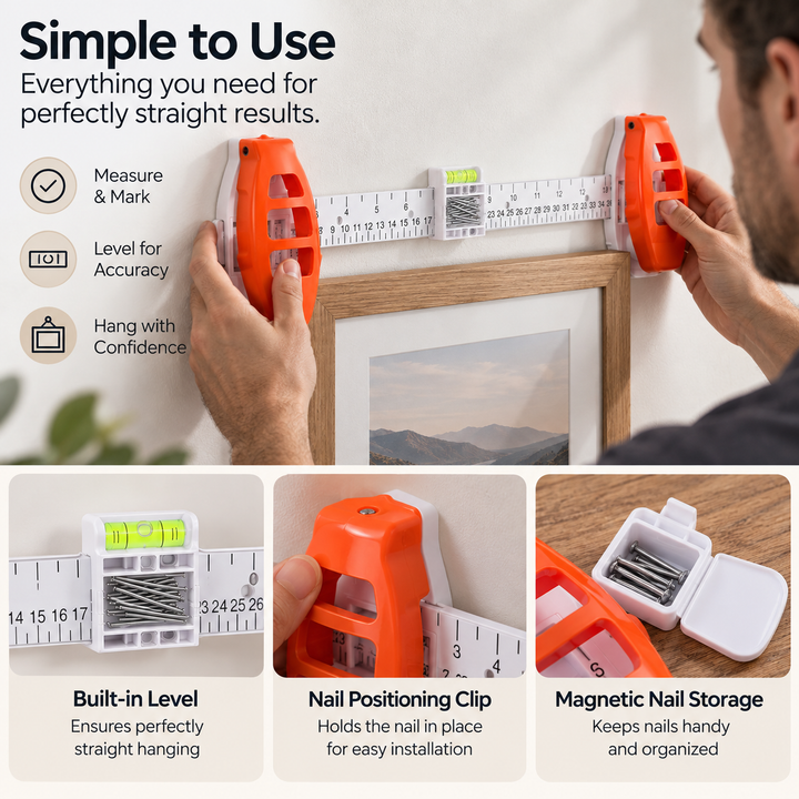BowLift | 3-in-1 Picture Hanging & Leveling Tool