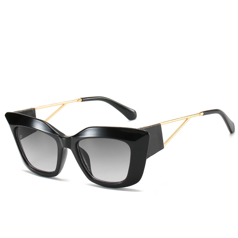 Oversized Fashion Sunglasses with Unique Geometric Frame Bowlift