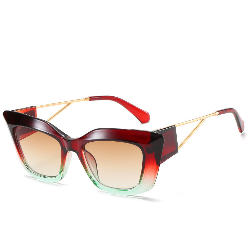 Oversized Fashion Sunglasses with Unique Geometric Frame Bowlift