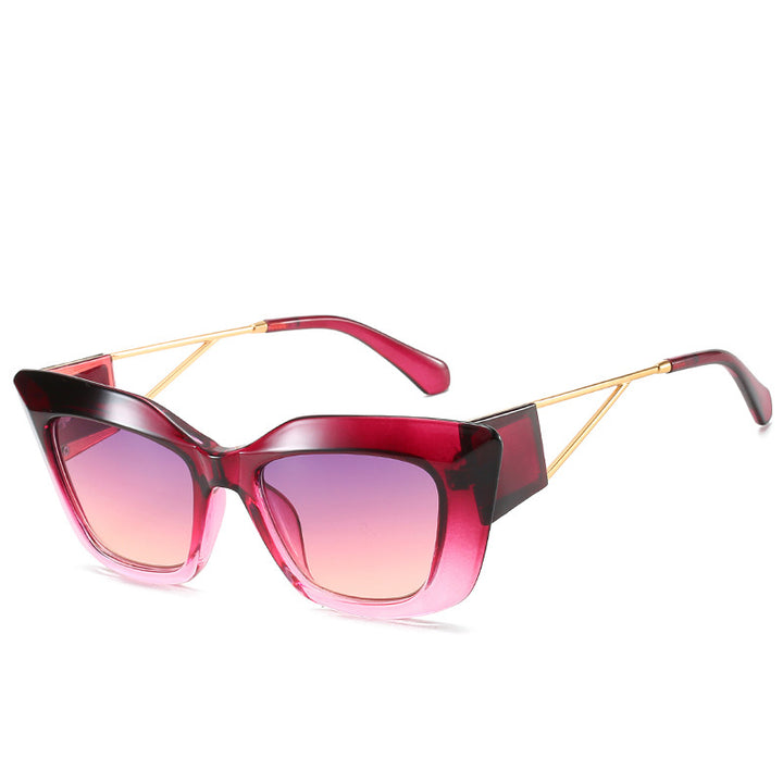 Oversized Fashion Sunglasses with Unique Geometric Frame Bowlift