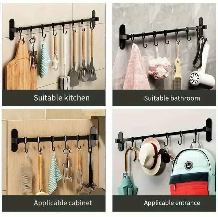 CookEase Kitchen Wall Shelf – Multifunctional Organizer for Lids, Spatulas & Kitchen Utensils Bowlift