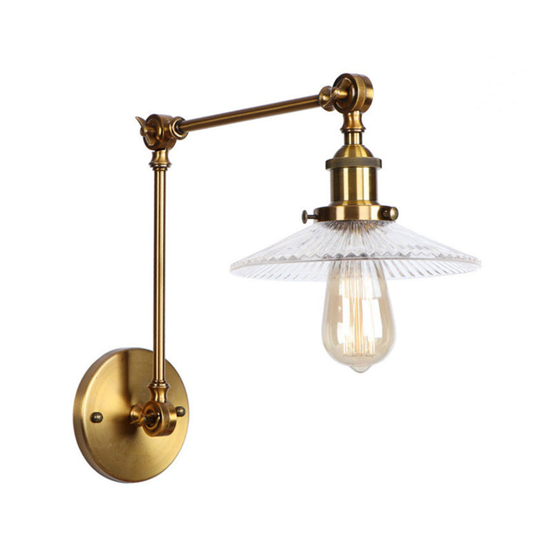 BowLift | Saucer Living Room Wall Light Rustic Style Prism Glass 1 Light Black/Silver/Bronze Wall Lamp