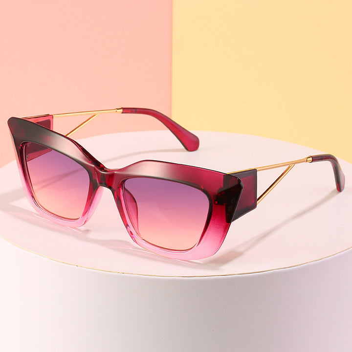 Oversized Fashion Sunglasses with Unique Geometric Frame Bowlift
