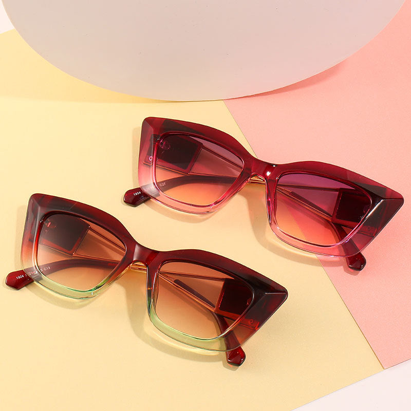 Oversized Fashion Sunglasses with Unique Geometric Frame Bowlift
