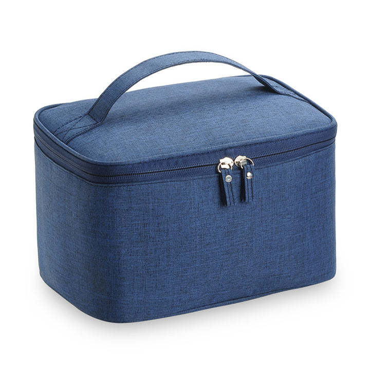 Cosmetic Transport Box With Sturdy Zipper And Practical Carry Handle Bowlift