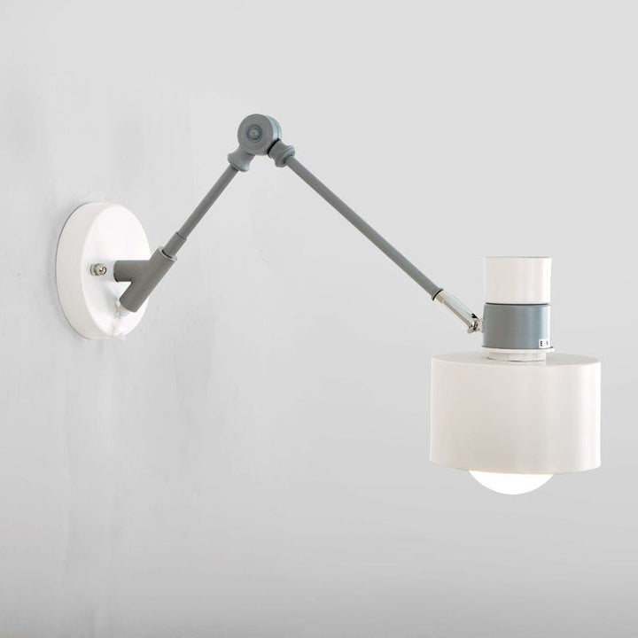 BowLift | 5.5"/6"/7" W Armed Wall Sconce Minimalism Metal 1 Main Wall Mount Lighting in Gray for Living Room