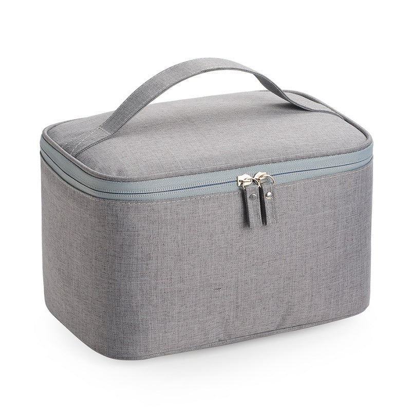 Cosmetic Transport Box With Sturdy Zipper And Practical Carry Handle Bowlift
