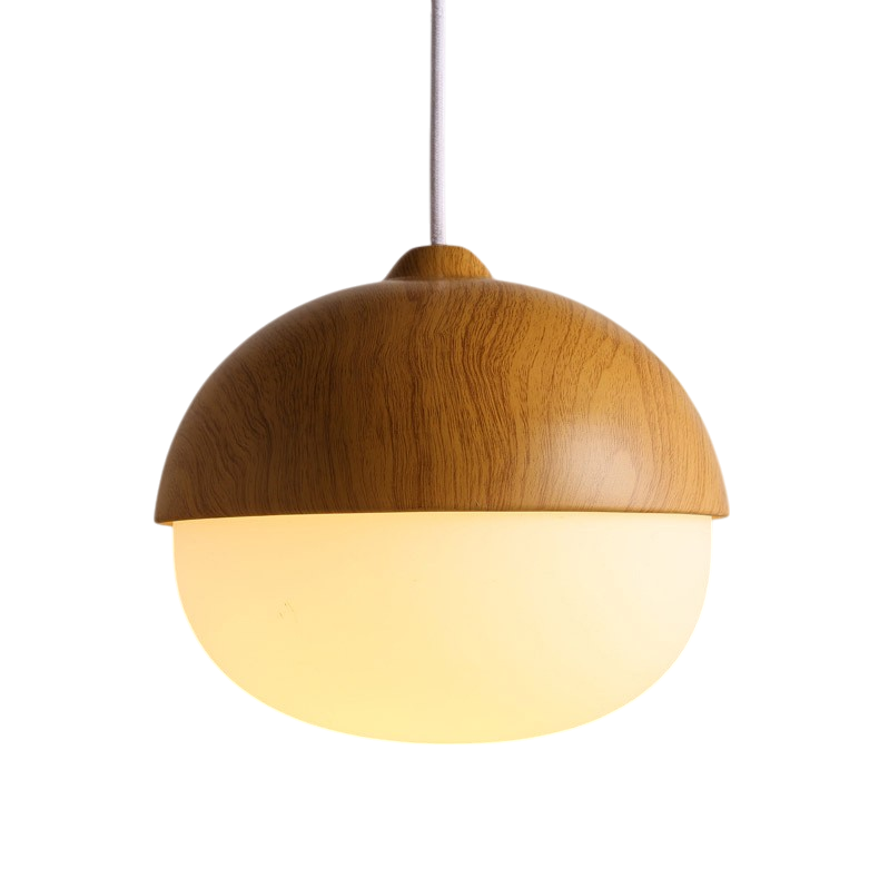BowLift | Nordic Wood Glass Pendant Light – Modern Design