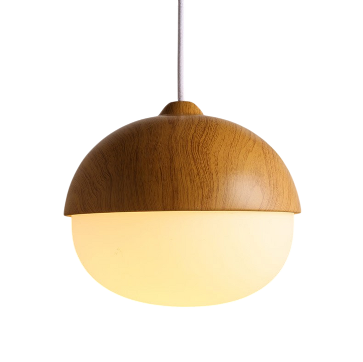 BowLift | Nordic Wood Glass Pendant Light – Modern Design