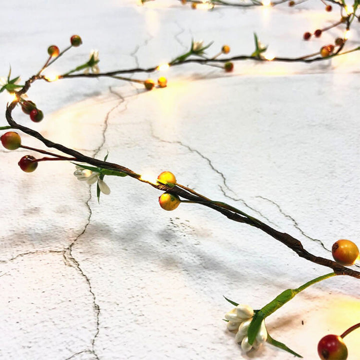 BowLift | Rattan Fruit Copper Wire Decoration 20 Light Battery String Lights