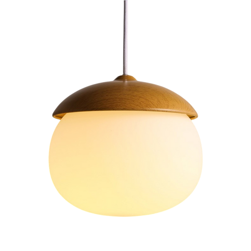 BowLift | Nordic Wood Glass Pendant Light – Modern Design