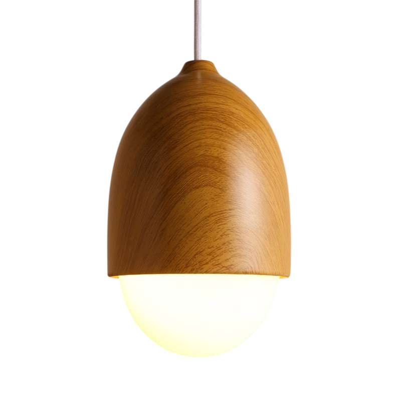 BowLift | Nordic Wood Glass Pendant Light – Modern Design
