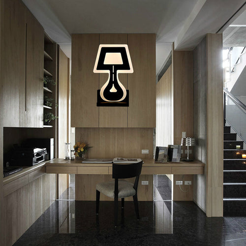 BowLift | Modern LED Wall Lamp with Acrylic Shade Black/White Desk Lamp Shapes Wall Lighting in Warm/White Light
