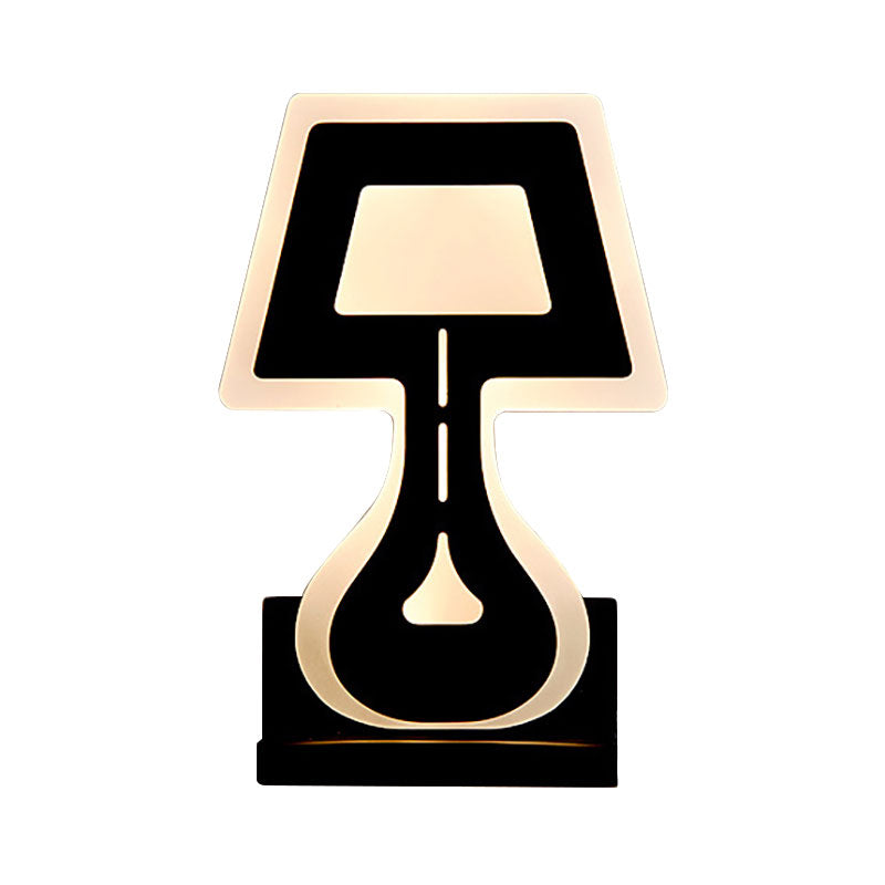 BowLift | Modern LED Wall Lamp with Acrylic Shade Black/White Desk Lamp Shapes Wall Lighting in Warm/White Light