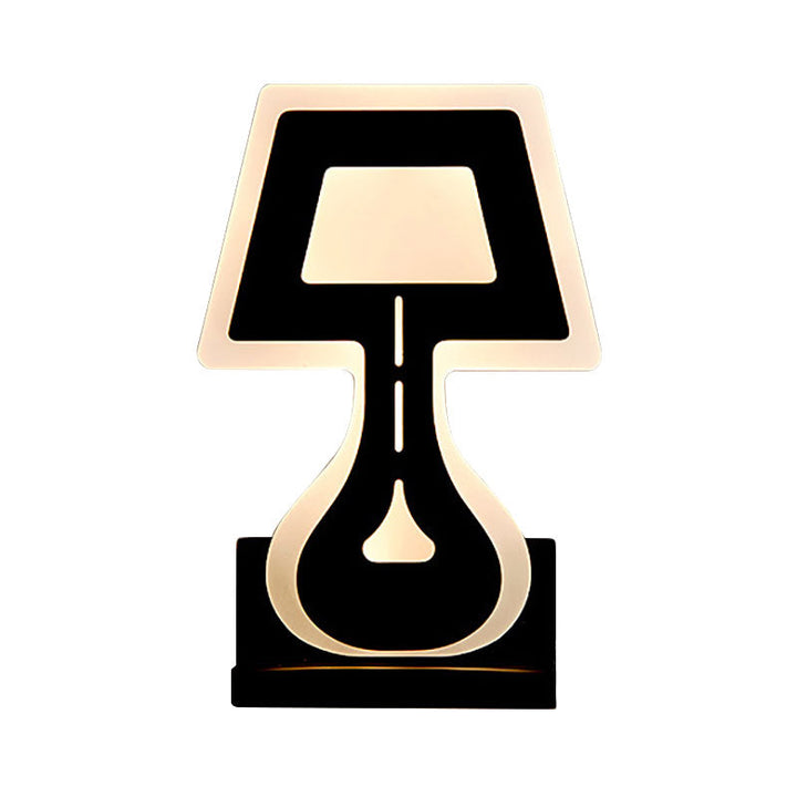 BowLift | Modern LED Wall Lamp with Acrylic Shade Black/White Desk Lamp Shapes Wall Lighting in Warm/White Light