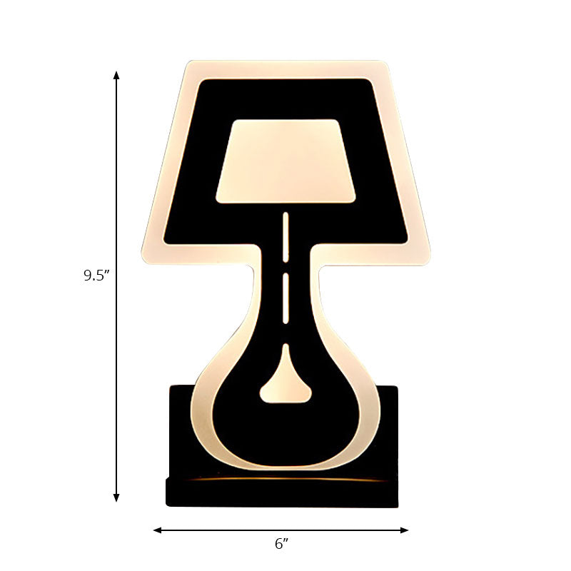 BowLift | Modern LED Wall Lamp with Acrylic Shade Black/White Desk Lamp Shapes Wall Lighting in Warm/White Light