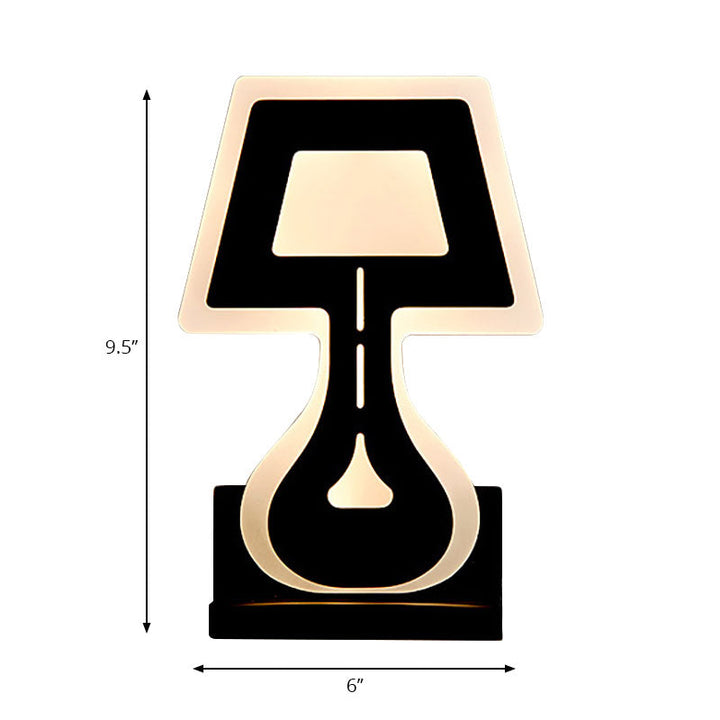 BowLift | Modern LED Wall Lamp with Acrylic Shade Black/White Desk Lamp Shapes Wall Lighting in Warm/White Light