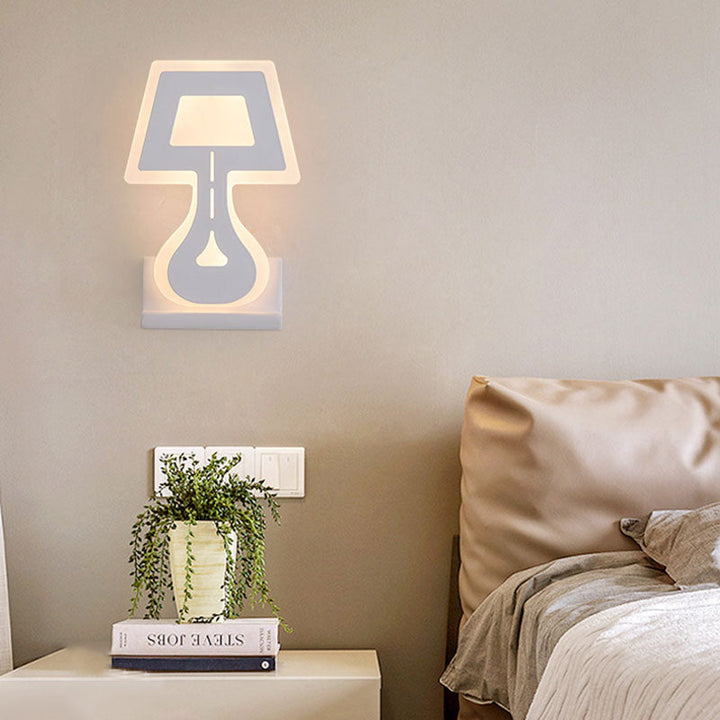 BowLift | Modern LED Wall Lamp with Acrylic Shade Black/White Desk Lamp Shapes Wall Lighting in Warm/White Light
