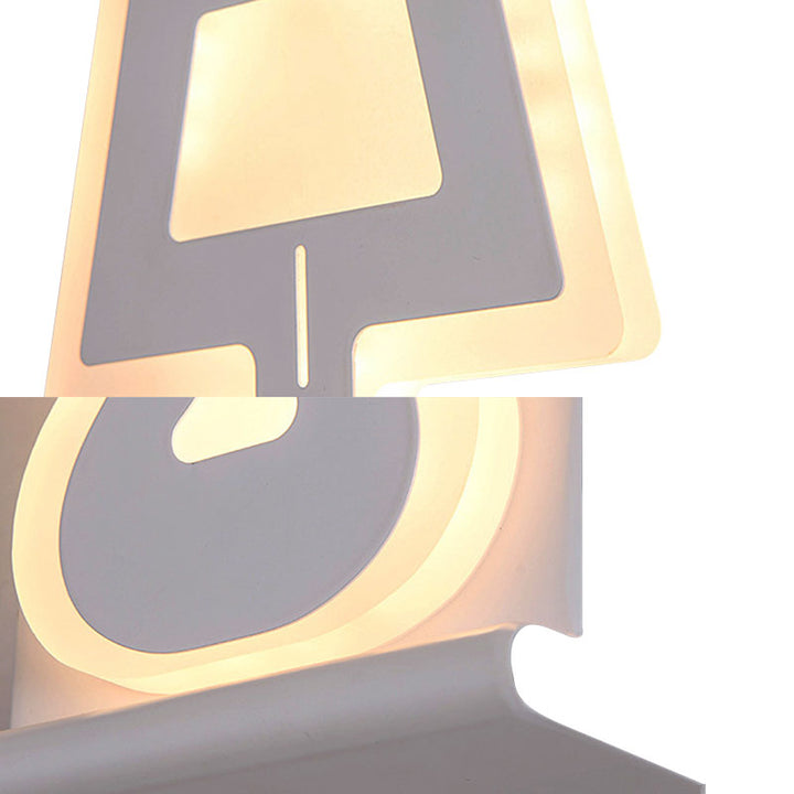 BowLift | Modern LED Wall Lamp with Acrylic Shade Black/White Desk Lamp Shapes Wall Lighting in Warm/White Light