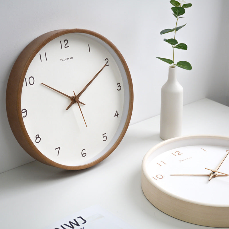 BowLift | Simple analog solid wood wall clock for home – timeless and elegant!