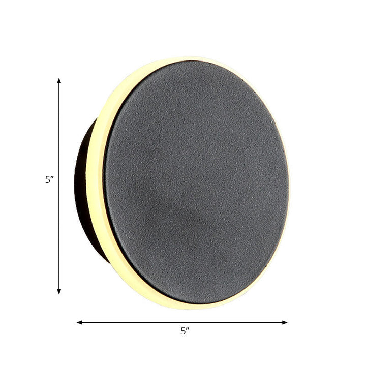 BowLift | Black/White Disc LED Wall Light Modernism Single Acrylic Wall Lighting Ideas in Warm/White Light