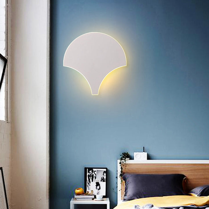 BowLift | Modern Antique Fan-Shaped Wall Lamp Metal Gray LED Wall Light for Bedroom Bathroom
