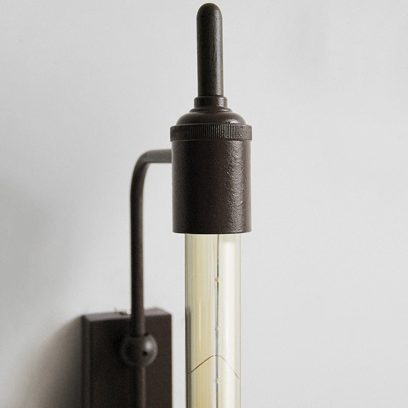 BowLift | Metallic Linear Small Wall Lamp 1 Light Modern Stylish Wall Light in Black for the Front Door
