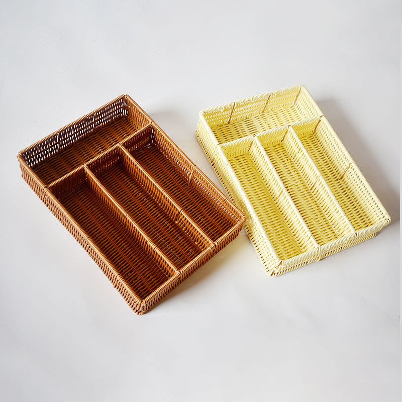Woven Multi-Compartment Storage Organizer Bowlift