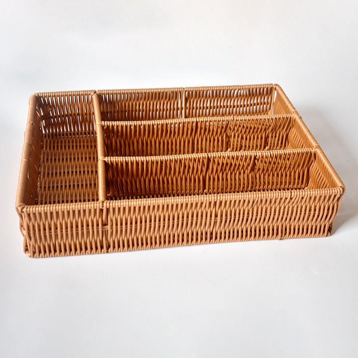 Woven Multi-Compartment Storage Organizer Bowlift