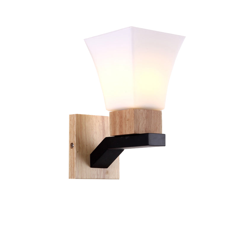 BowLift | Modern White Wall Light Inverted Bell One Head Matte Glass Wall Lamp for Bedroom Dining Room