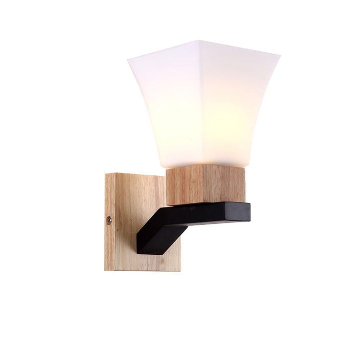 BowLift | Modern White Wall Light Inverted Bell One Head Matte Glass Wall Lamp for Bedroom Dining Room